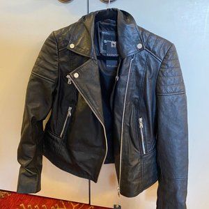 Barney's Originals leather biker jacket